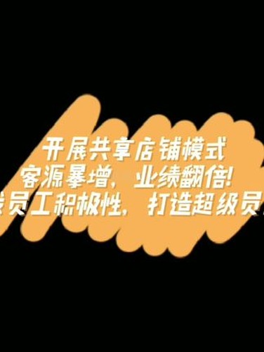 共享店铺方案介绍内容封面
